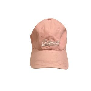 Carhartt Pink Canvas White Script Graphic Adjustable Women’s Baseball Hat Cap